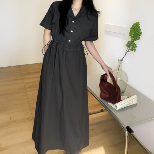 MUMUM 여성 빅사이즈 스트링 롱원피스 사진2
