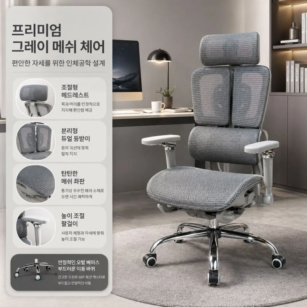 Tixpra 프리미엄 인체공학 의자 썸네일